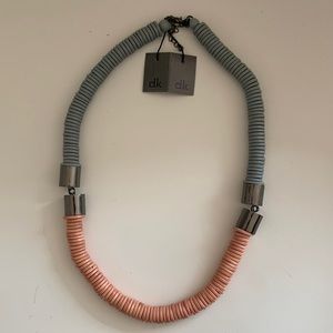 Elk the label rope disk necklace